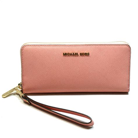 michael kors jet set travel continental wallet pale pink|Michael Kors continental wristlet wallet.